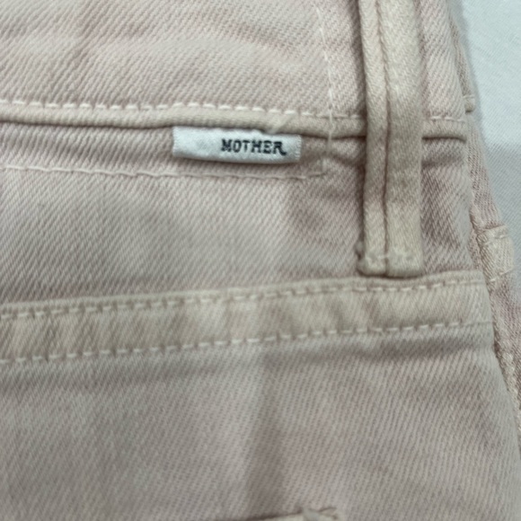 Mother The High Waisted Rascal Ankle soft pink Distressed Jean 28 - Picture 4 of 5